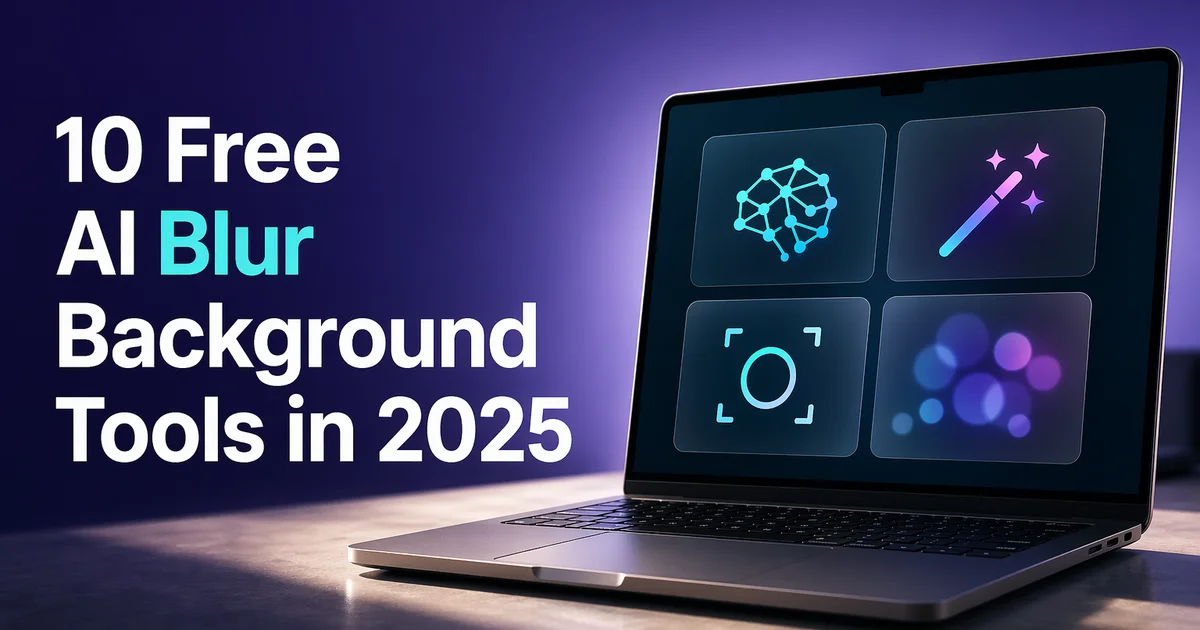 Preview of AI blur background tools showing blurred backgrounds and online editors for 2025.