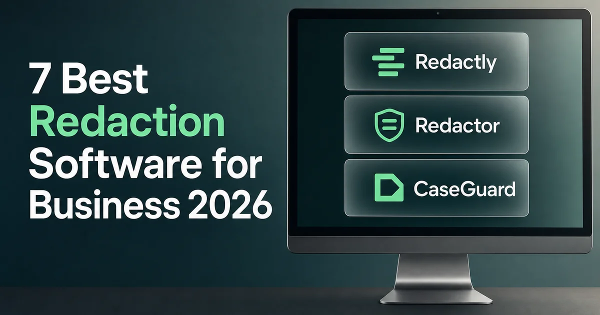 7 Best Redaction Software for Business 2026 (PDF, Image, Video — HIPAA, SOC 2) — Online Blur Tools