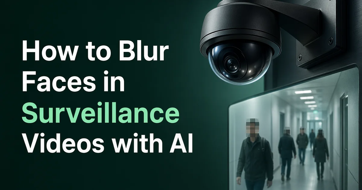 BlurMe AI redaction software automatically blurring faces in surveillance video.