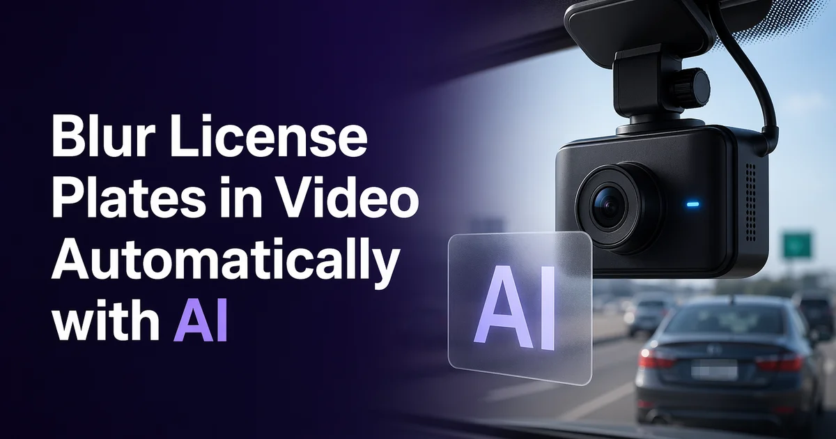 blurring license plate in video automatically with AI using BlurMe to hide number plates.