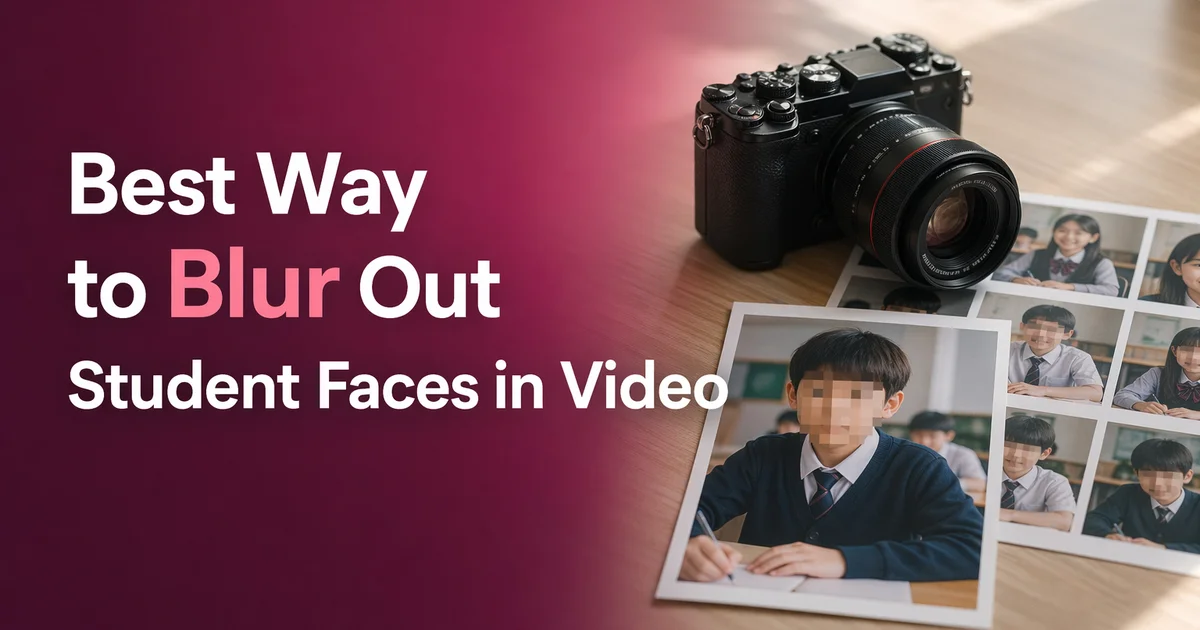Student faces blurred out using the best face blur tool BlurMe.