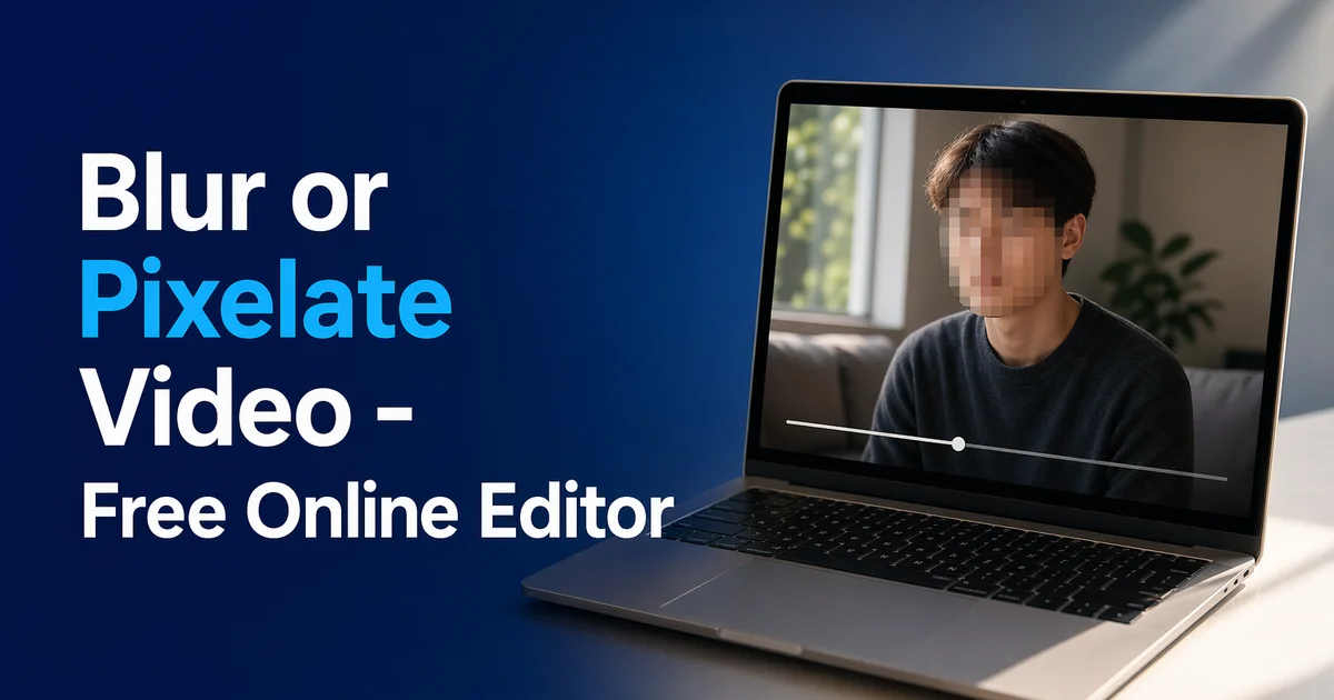 Illustration showing how to blur or pixelate video easily using BlurMe blur video editor