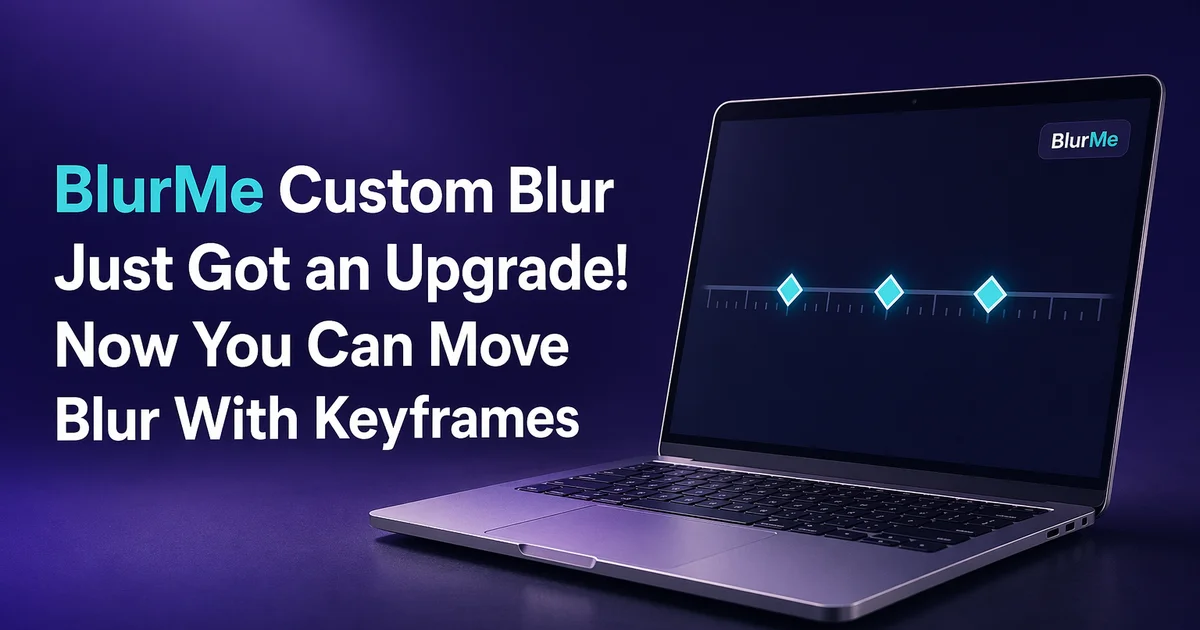 BlurMe blur tool tracking and blurring a moving object in video