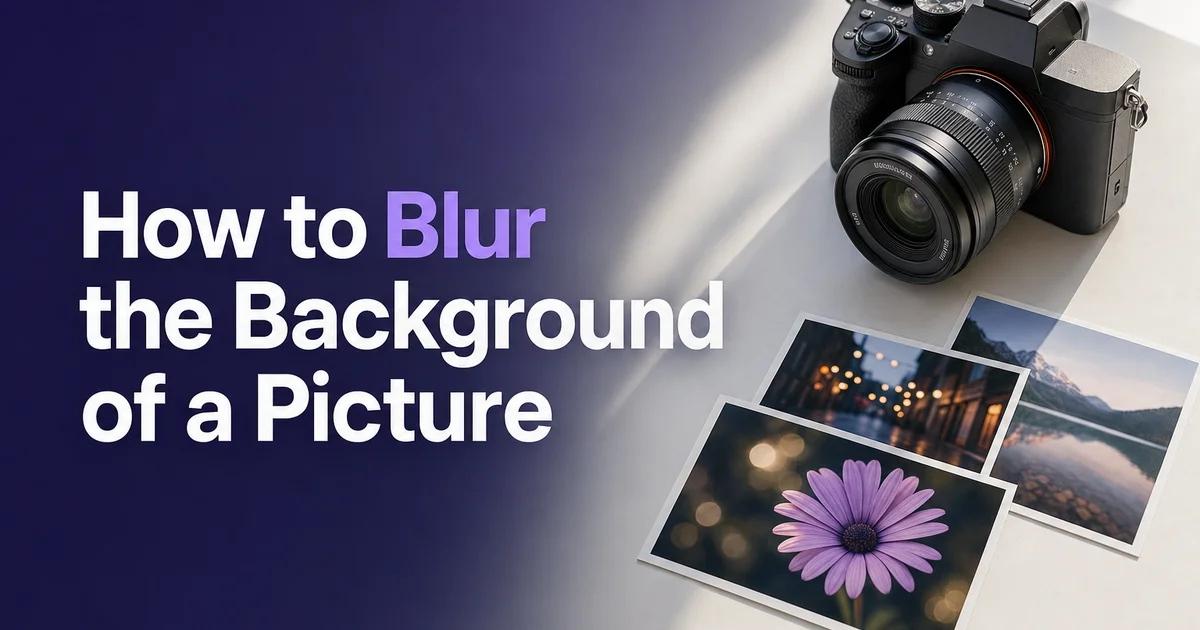 How to Blur the Background of a Picture (Easy Guide) — Blur Photo