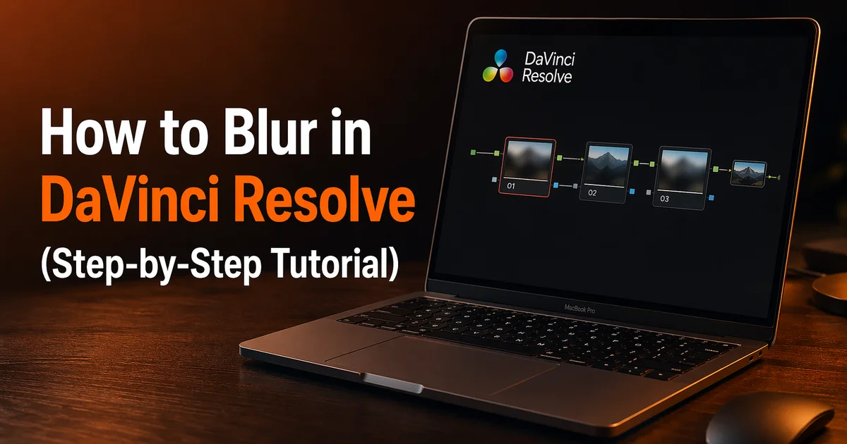 Tutorial showing how to blur faces, blur text, and blur part of a video in DaVinci Resolve Studio