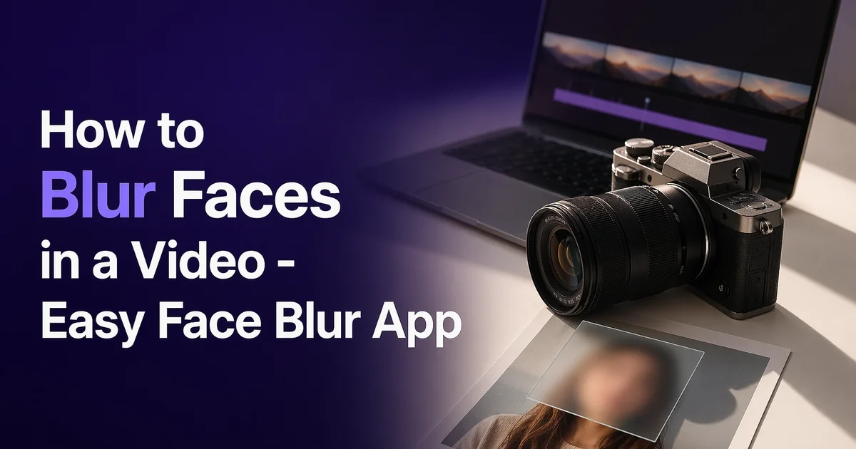 BlurMe interface showing easy face blurring tool for videos
