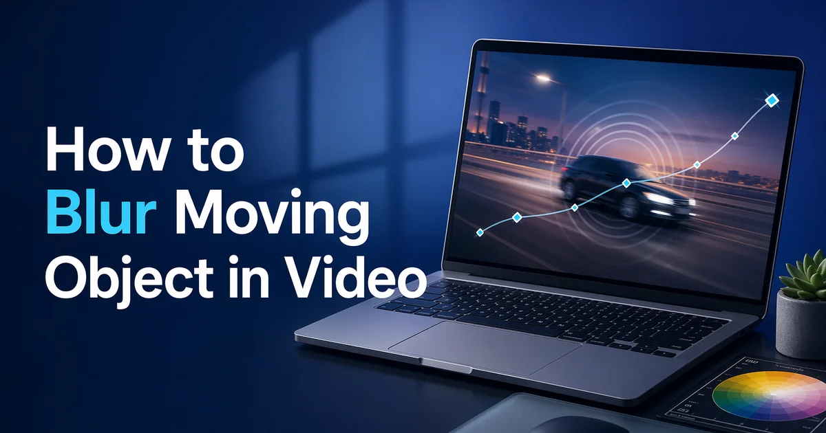 Image of man holding object while moving and the object being blurred in a video using BlurMe