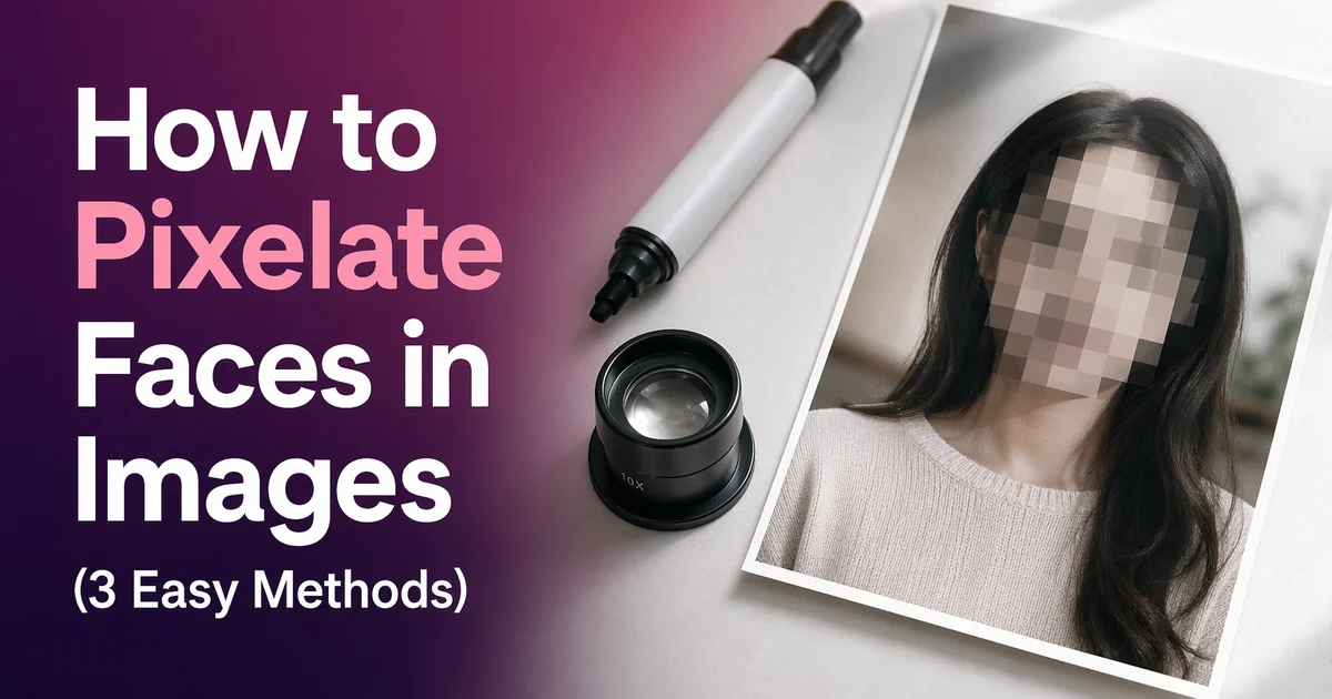 Pixelating images easily using BlurMe editing studio online for free.
