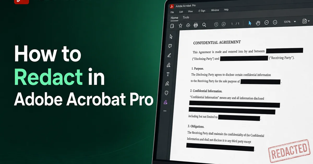 How to Redact in Adobe Acrobat Pro (Fast & Secure) — Online Blur Tools