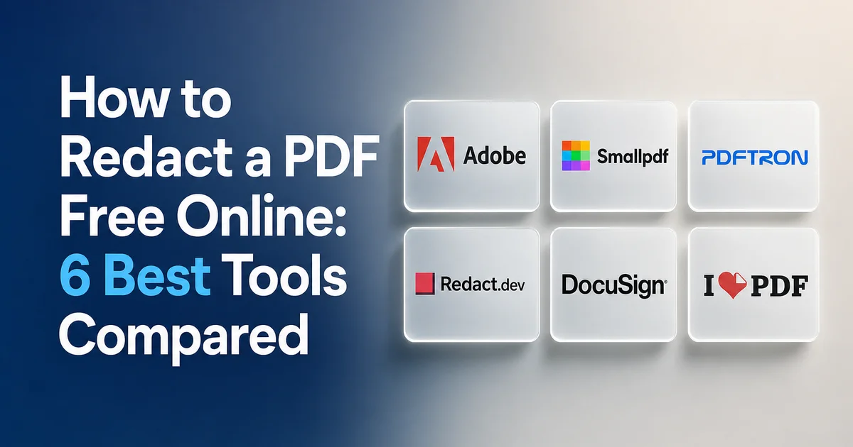 How to Redact a PDF Free Online 2026: 6 Best Tools Compared (Privacy-First) — Online Blur Tools