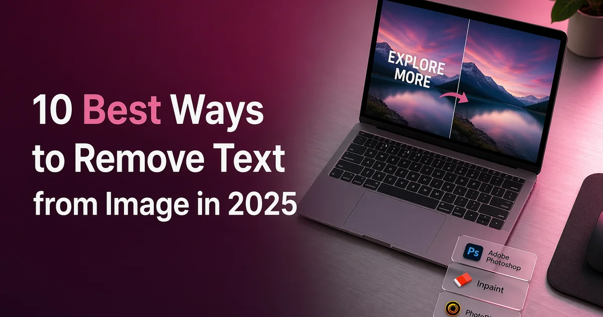 Illustration of text removed from image using BlurMe