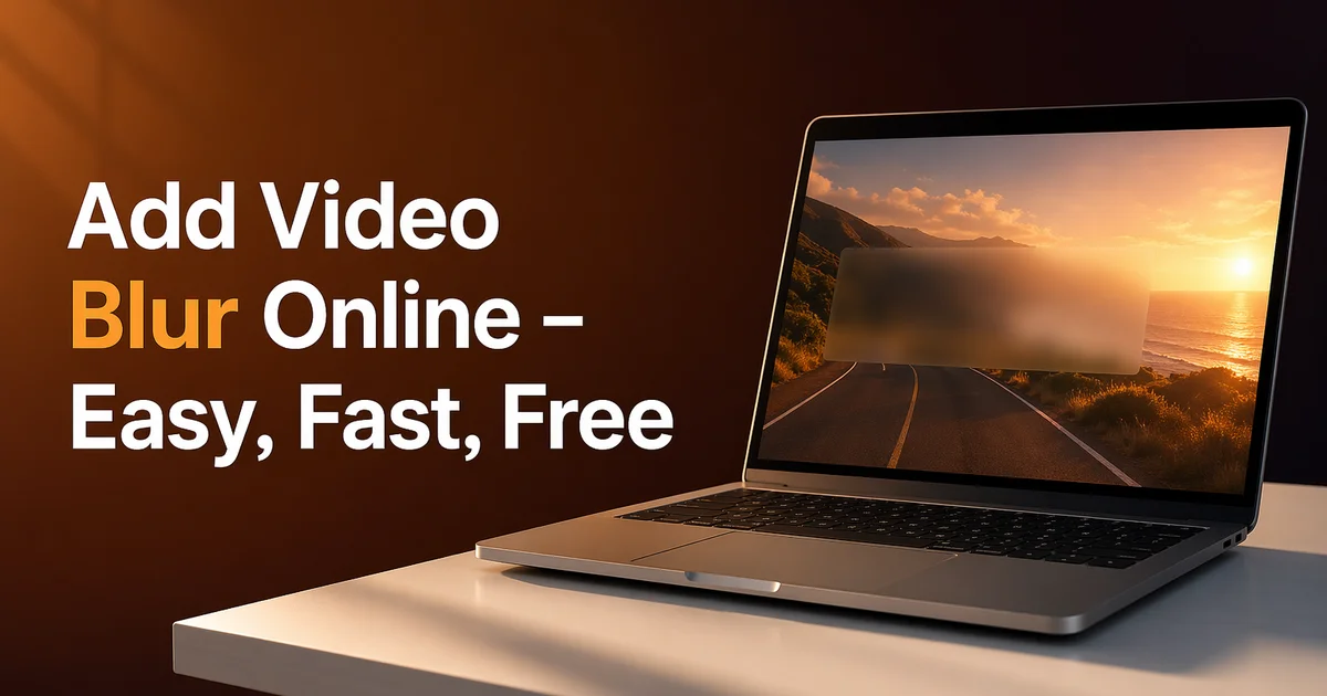Person using BlurMe online blur tool to add video blur to their video.