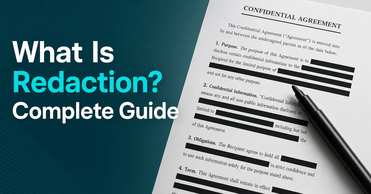 What Is Redaction? A Complete Guide for 2026 — Online Blur Tools