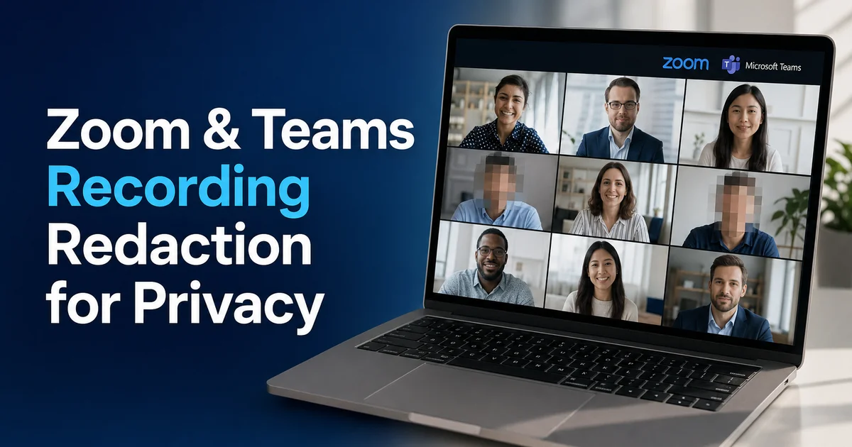 How to Redact Zoom and Teams Video Recordings (Privacy & Compliance) — video privacy